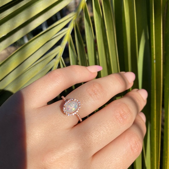 NEW Gorgeous 18k Rose Gold  Plated Fire Opal - Picture 10 of 13